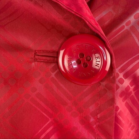 Anne Klein | Red Lightly Lined Spring Coat - Picture 4 of 9
